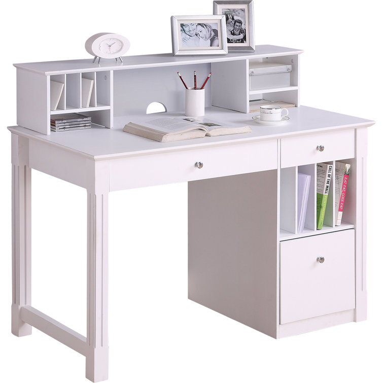 Beachcrest Home Weldon Computer Desk with Hutch & Reviews Wayfair